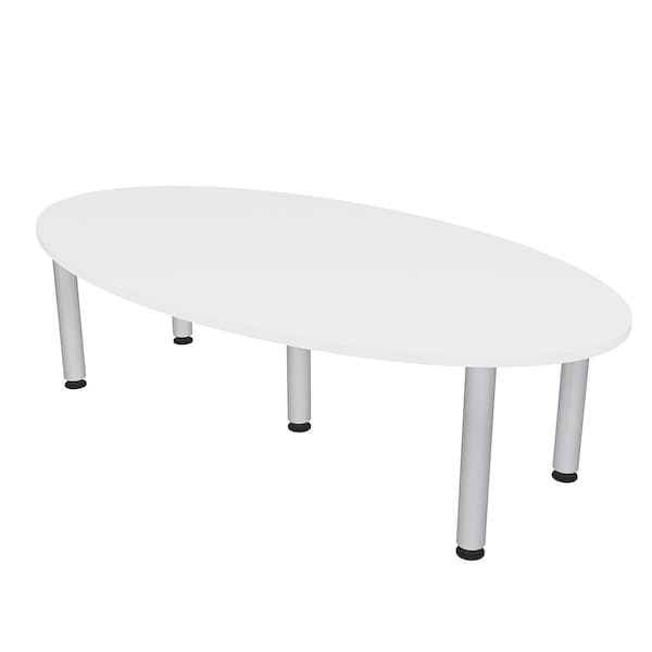 Skutchi Designs 45.25 in W, 84 in L, 29 in H, Engineered Wood Top, White HAR-OVL-46X84-PT-09 - main